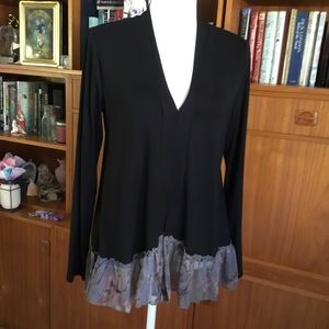 LOGO LOUNGE BY LORI GOLDSTEIN LIGHTWEIGHT CARDIGAN